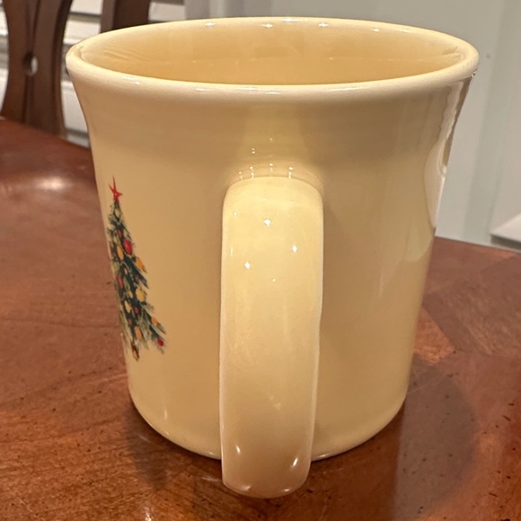 Retired Fiesta Cream Mug with Christmas Tree Design - Picture 4 of 9